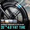 750w Electric Bike for Adults;  20'x4.0'Fat Tire Foldable Ebikes with 48V 18Ah Removable Battery;  Dual Shock Absorber Shimano 7 Speed Electric Bicycl