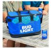 Bud Light Soft Sided Cooler Beverage Bag with Token Key Chain - Blue