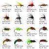 Kylebooker Fishing Dry Wet Flies Scud Nymph Midge Larvae Fishing Bait Box Trout Fishing Fly Hook Lures Carp Artificial Bait