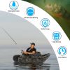 Inflatable Fishing Float Tube with Pump Storage Pockets and Fish Ruler