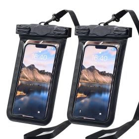 2pcs IPX8 Waterproof Phone Bag; Touchscreen Phone Pouch 7.6 Inch For Swim Sports Outdoor (Color: 2pcs-White)