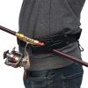 Kylebooker Fly Fishing 3rd Hand Rod Holder Adjustable Belt Fishing Rod Holder for Fishing Waist Belt Wading Accessories