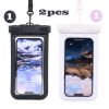 2pcs IPX8 Waterproof Phone Bag; Touchscreen Phone Pouch 7.6 Inch For Swim Sports Outdoor