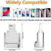 Micro SD Card Reader Converter Suitable For IPhone IPad; OTG To Micro SD/TF Card Reader Viewer Adapter Memory Card Reading For IPhone 14/13/12/Pro/11/